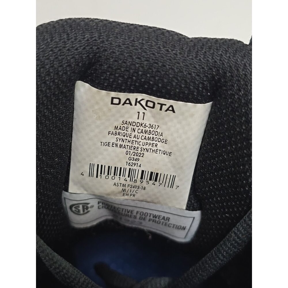 Dakota Men's 3617 Mid-Cut Quad Lite Steel Toe Steel Plate Shoes Black Size 11M - Picture 4 of 10